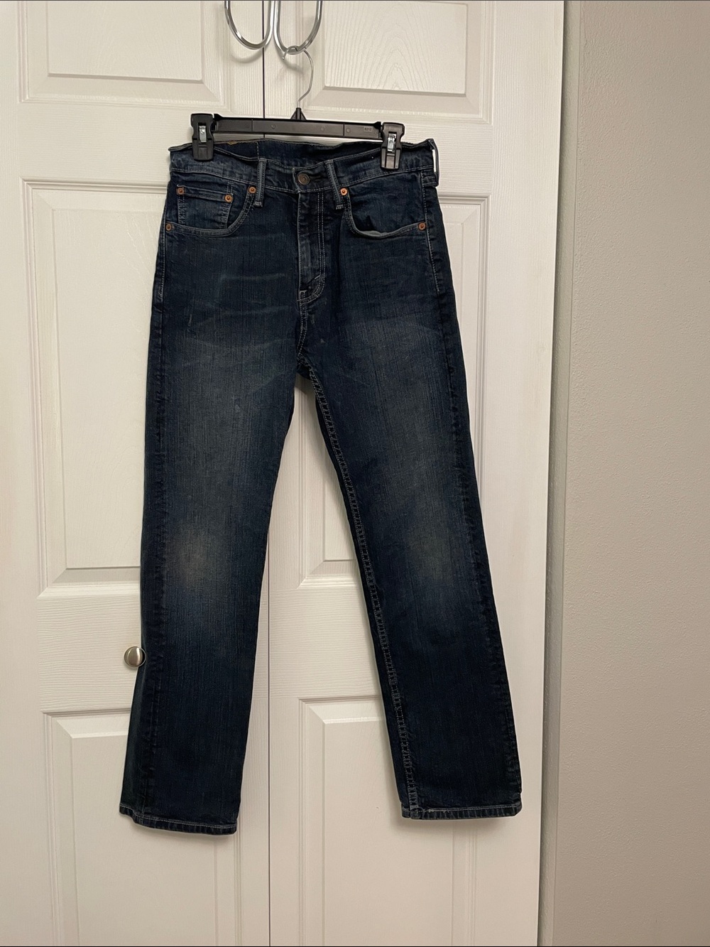Levi’s 505 Men’s Denim Blue Jeans Dark Wash 30 x 30 Regular Fit